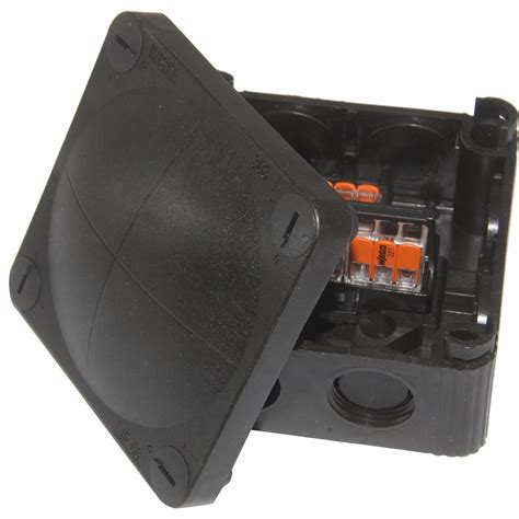 black 4-inch round waterproof junction box|weatherproof junction box.